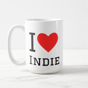 I kärlek indie kaffemugg