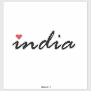 I kärlek Indien Klistermärken