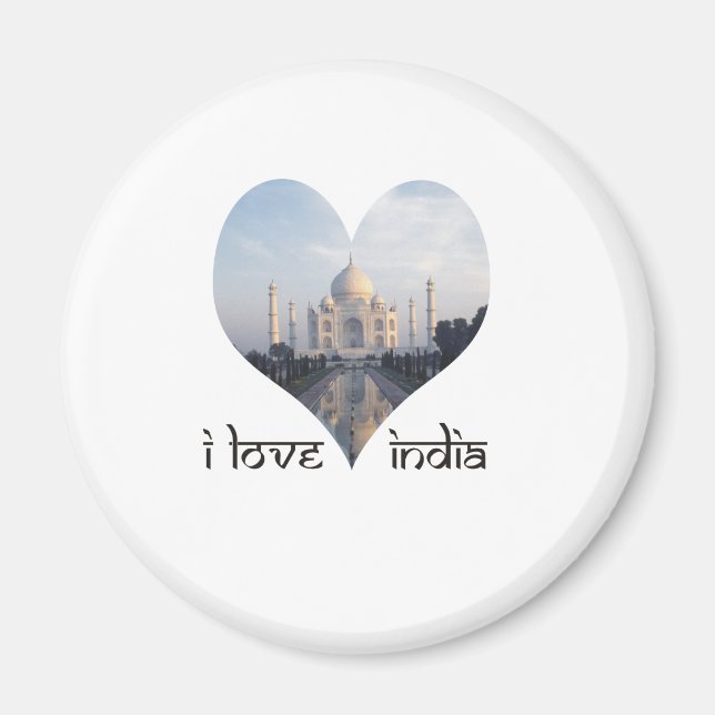 I Kärlek Indien med Taj Mahal Magnet (Framsidan)
