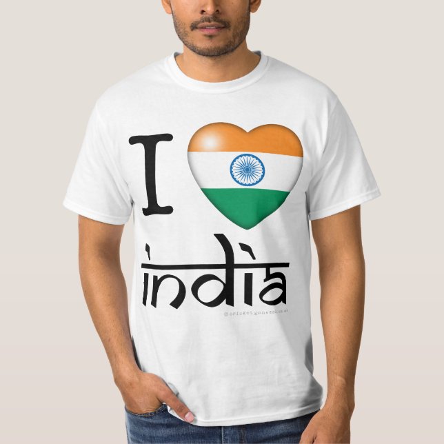I Kärlek Indien T Shirt (Framsida)