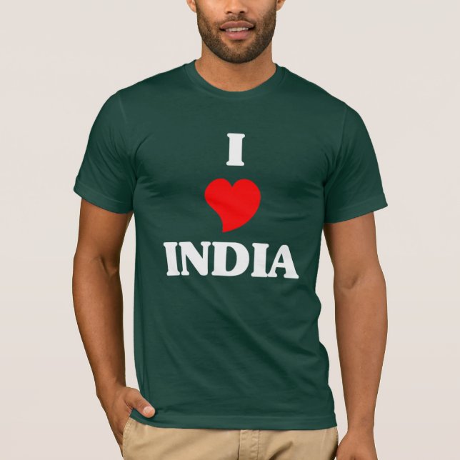 I Kärlek Indien Tee Shirt (Framsida)