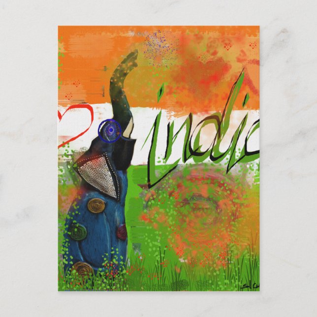 I kärlek Indien Vykort (Framsida)