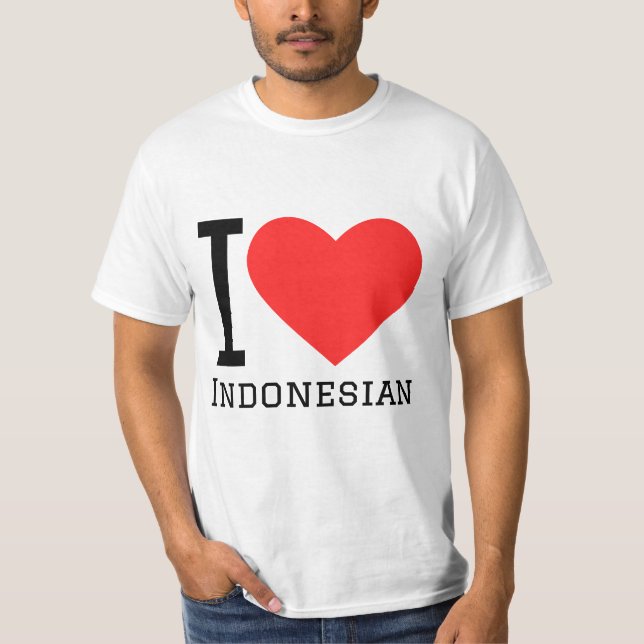 I kärlek indonesiska t shirt (Framsida)