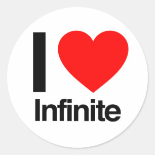 i kärlek infinite runt klistermärke