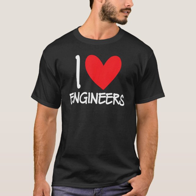 I Kärlek Ingenjör Engineering Electrical Mechanica T Shirt (Framsida)