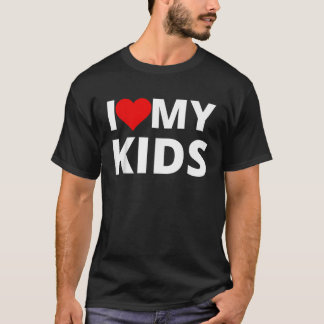 I Kärlek innehåller mina barn ett rött hjärta. T Shirt