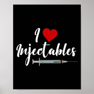 I Kärlek insprutarmaturer Lip Fillers Aesthetic Nu Poster