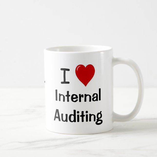I Kärlek Internal Auditing Intern. Auditing Heart  Kaffemugg (Höger)