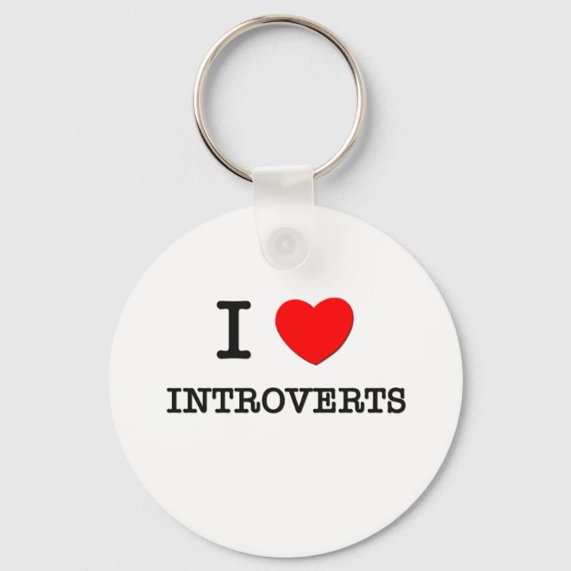 I Kärlek Introverts Nyckelring (Framsida)