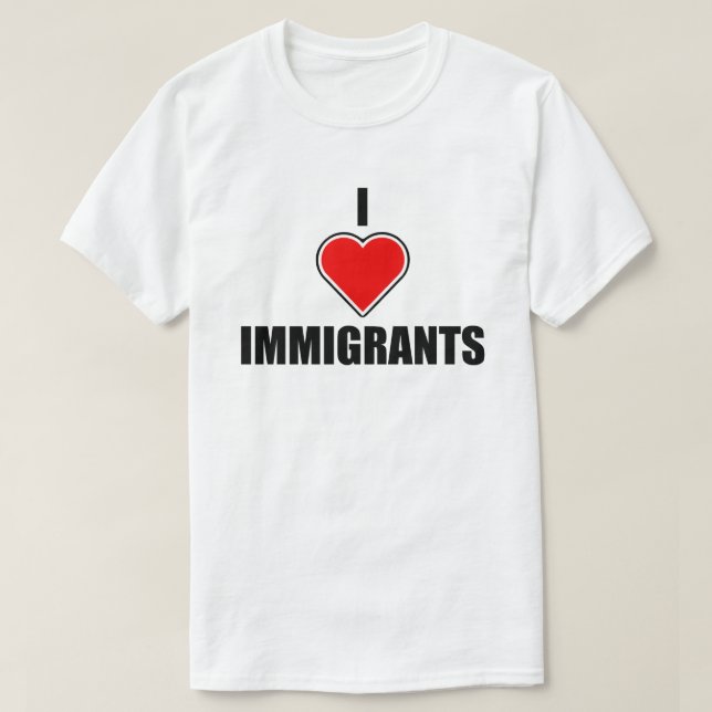 I KÄRLEK INVANDRARE T SHIRT (Design framsida)