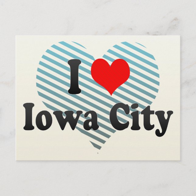 I Kärlek Iowa City, Förenade Stater Vykort (Framsida)