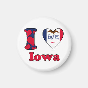 I kärlek Iowa Magnet