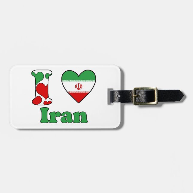 I kärlek Iran Bagagebricka (Horisontell Framsida)