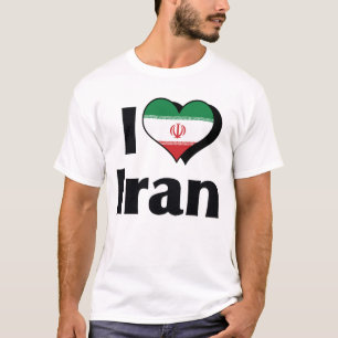 I Kärlek Iran Flagga T-shirt
