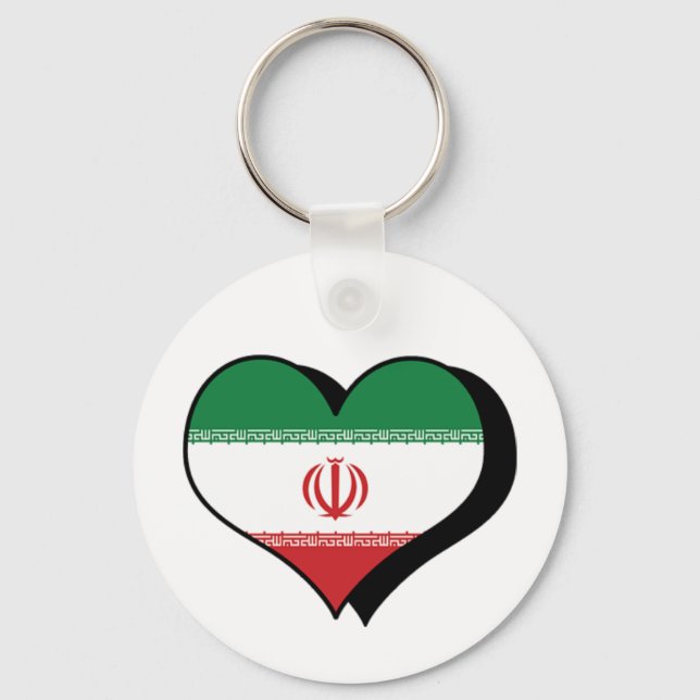 I Kärlek Iran Keychain Nyckelring (Framsida)