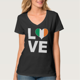 I Kärlek Ireland Heart Flagga Irland T Shirt