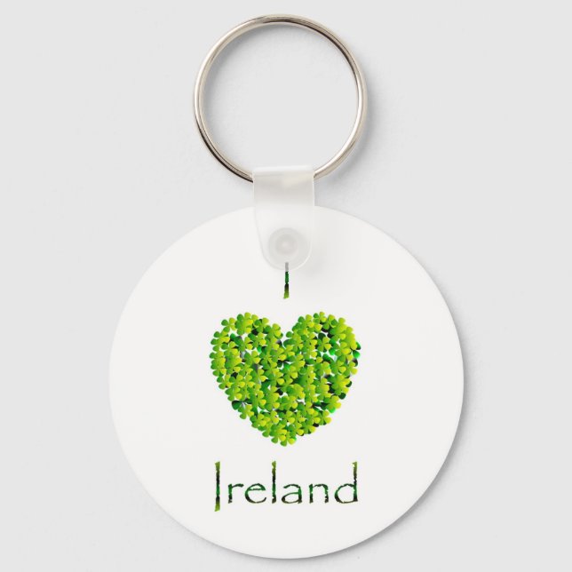 I Kärlek Ireland Keychain Nyckelring (Framsida)