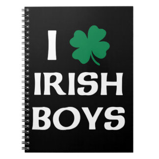 I Kärlek Irish Boys Anteckningsbok Med Spiral