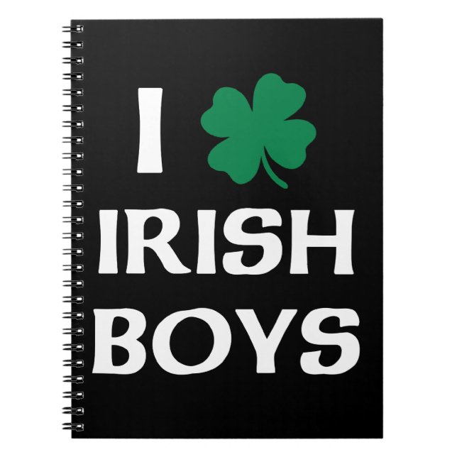 I Kärlek Irish Boys Anteckningsbok Med Spiral (Framsidan)