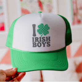 I Kärlek Irish Boys Funny Shamrock St patricks day Keps