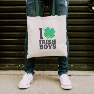 I Kärlek Irish Boys Funny Shamrock St patricks day Tygkasse