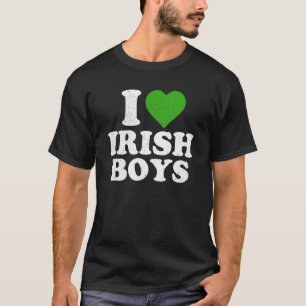 I Kärlek Irish Boys Funny St Patrick S Day Heart S T Shirt