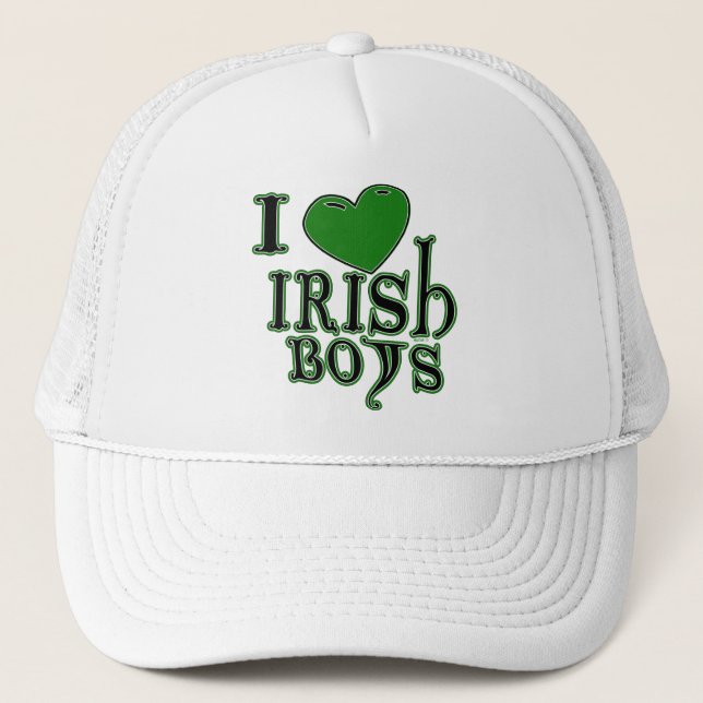I Kärlek Irish Boys Hat Truckerkeps (Framsida)