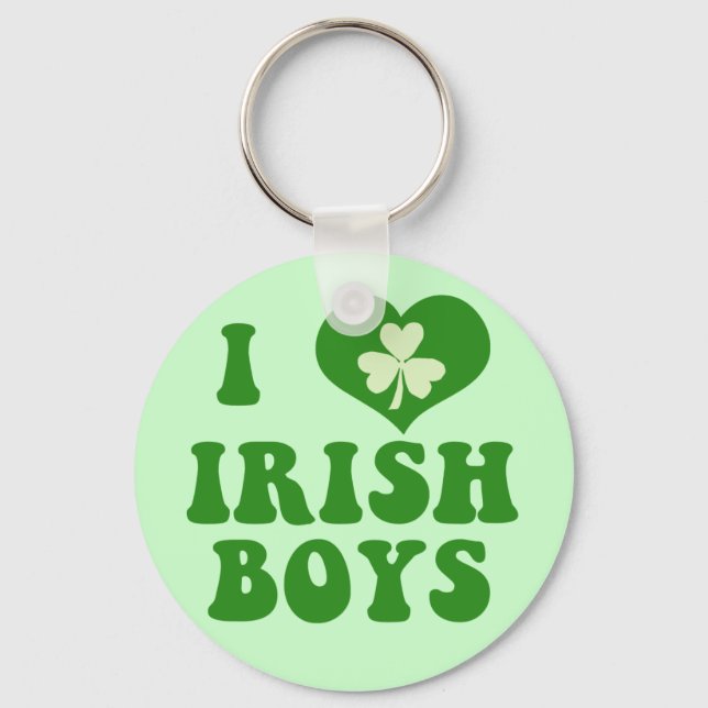 I Kärlek Irish Boys Keychain Nyckelring (Framsida)