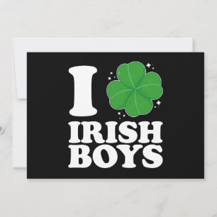 I Kärlek Irish Boys Shamrock Heart St patrick's da Inbjudningar