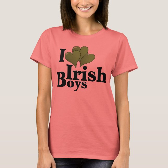I Kärlek Irish Boys T Shirt (Framsida)
