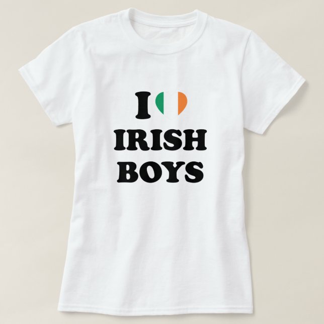 I Kärlek Irish Boys T Shirt (Design framsida)