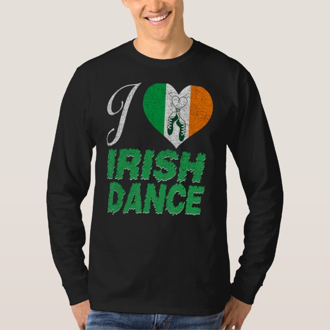 I Kärlek Irish Dance Cute Irish Step Dance T Shirt (Framsida)