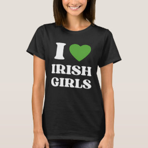I Kärlek Irish Girls I Red Heart British Girls Ire T Shirt