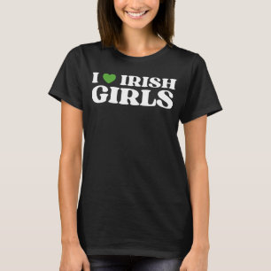 I Kärlek Irish Girls I Red Heart British Girls Ire T Shirt