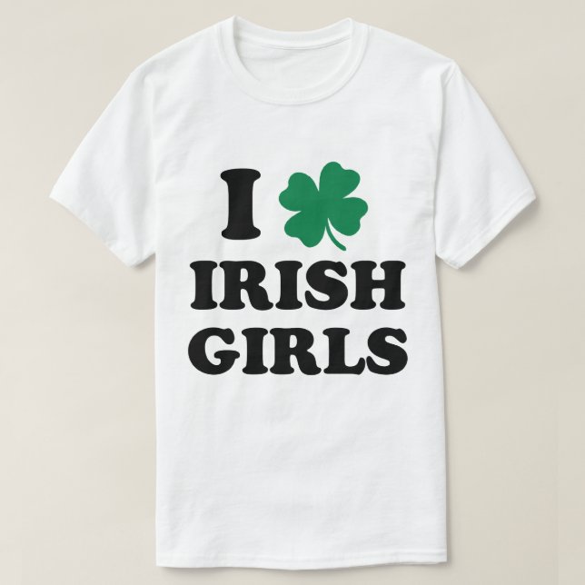 I Kärlek Irish Girls Shirt T-shirt (Design framsida)