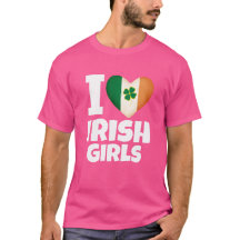 I KÄRLEK IRISH GIRLS - St patricks day Designade T