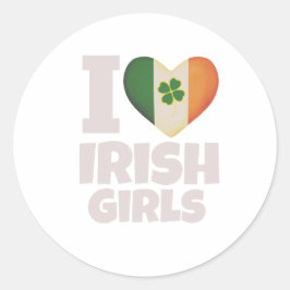I Kärlek irish Girls Stickes Bevackra st. Patrick' Runt Klistermärke