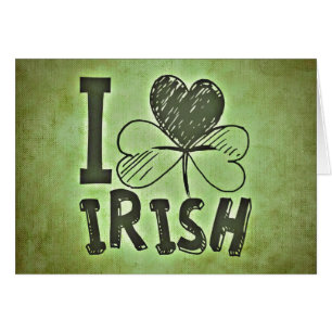 I Kärlek Irish Hälsningskort