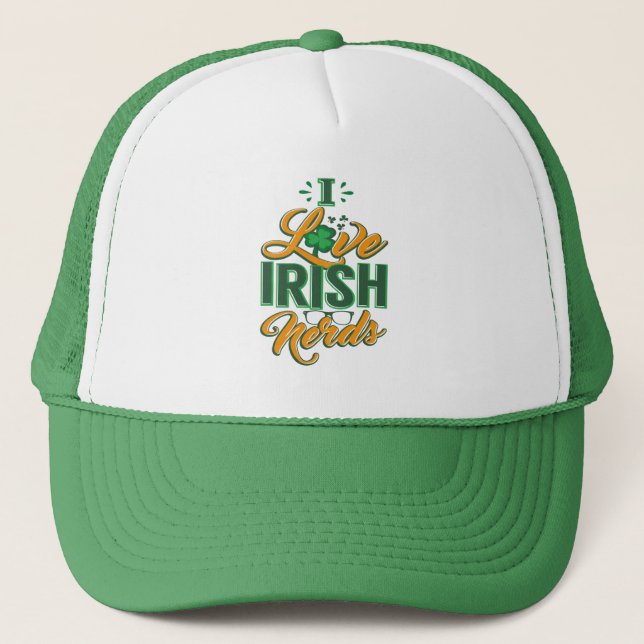 I Kärlek Irish Nerds St patricks day Keps (Framsida)
