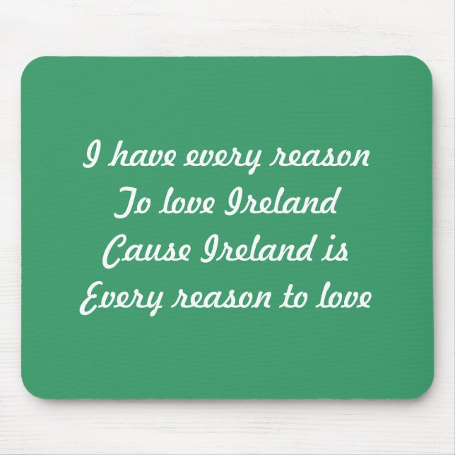 I kärlek Irland Musmatta (Framsidan)