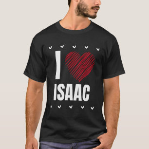 I Kärlek Isaac First Namn Coola Heart Funny Person T Shirt