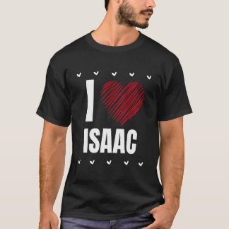 I Kärlek Isaac First Namn Coola Heart Funny Person T Shirt