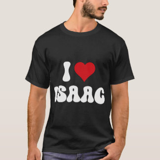 I Kärlek Isaac Hjärtar Isaac Valentine Day T Shirt