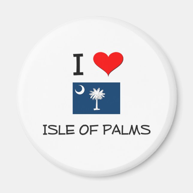 I Kärlek Isle of Handflatan South Carolina Magnet (Framsidan)