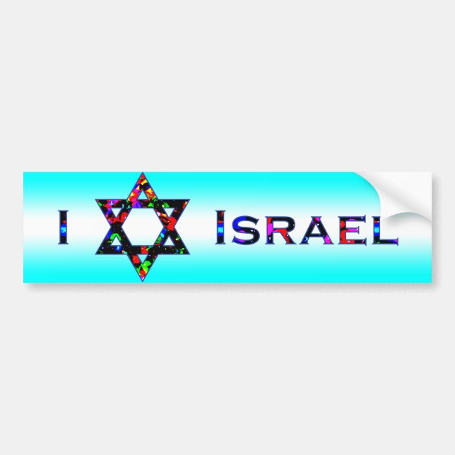 I (Kärlek) Israel Bildekal (Framsidan)
