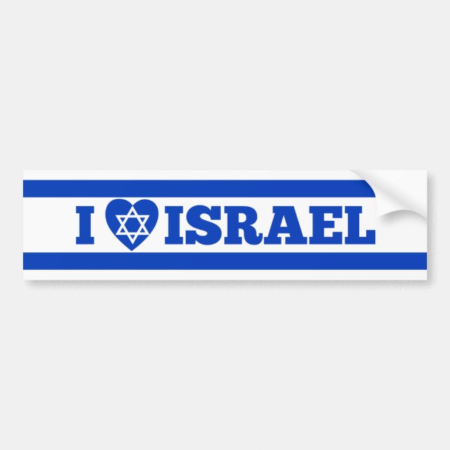 I Kärlek Israel Bildekal (Framsidan)