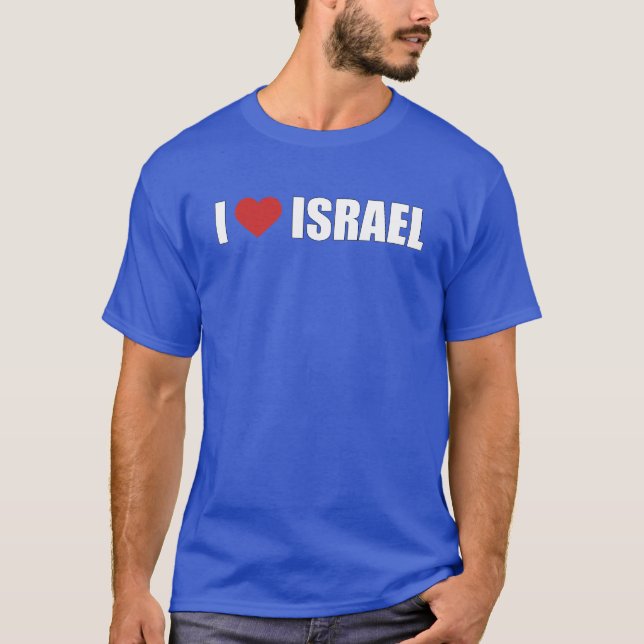 I kärlek Israel, hjärtat Israel T Shirt (Framsida)