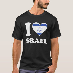 I Kärlek Israel israelisk Flagga Heart T Shirt
