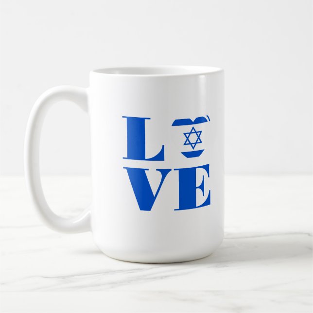 I kärlek Israel Kaffemugg (Vänster)
