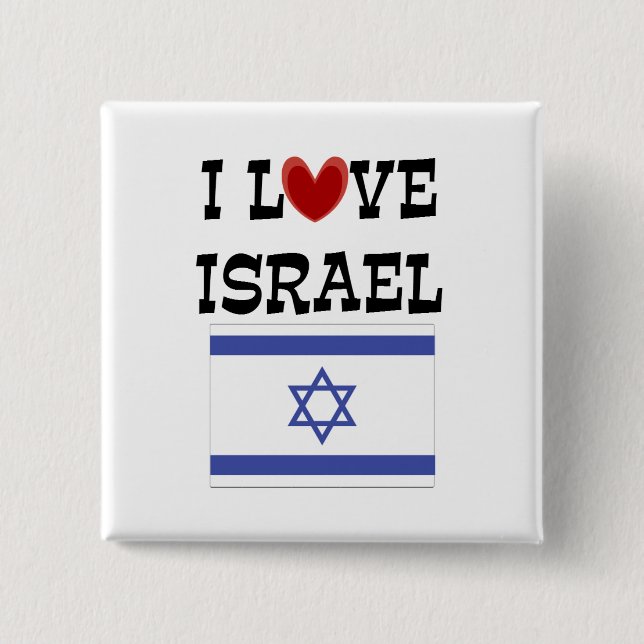 I Kärlek Israel, populär design Knapp (Framsida)